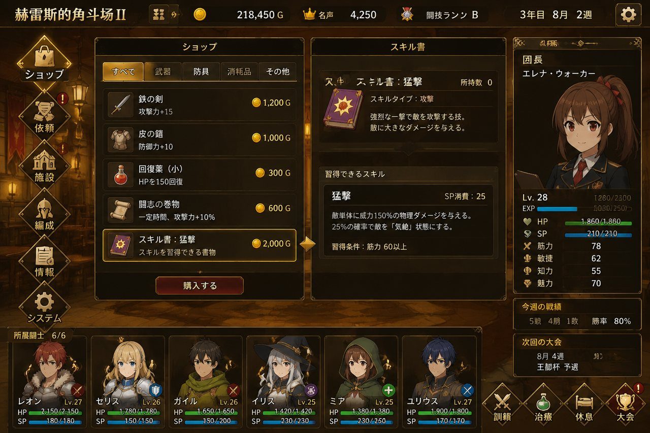 赫雷斯的角斗场Ⅱ 角色养成 预览图 5